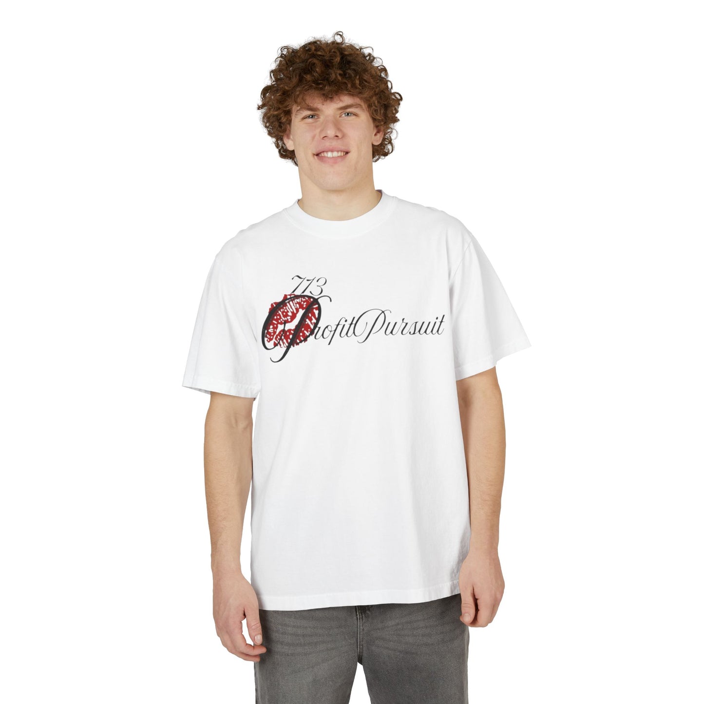 Profit Pursuit Kiss Shirt Unisex Garment-Dyed Drop-Shoulder T-Shirt
