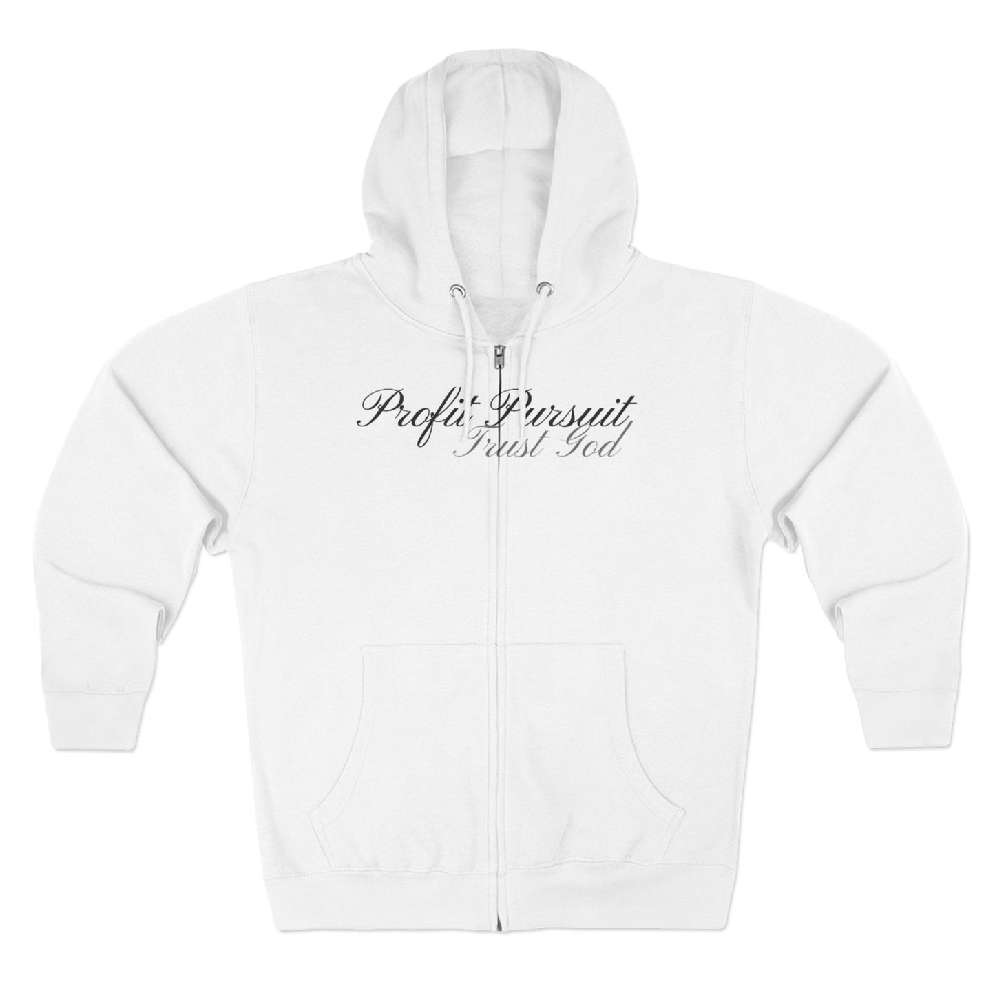In God we trust Profit Pursuit zip up fleece