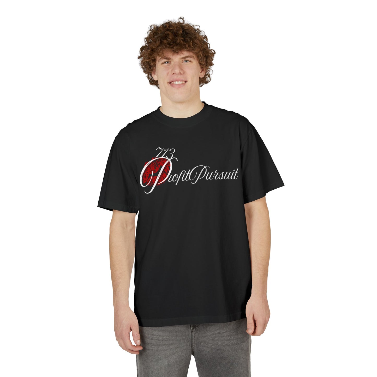 Profit Pursuit Kiss Shirt Unisex Garment-Dyed Drop-Shoulder T-Shirt