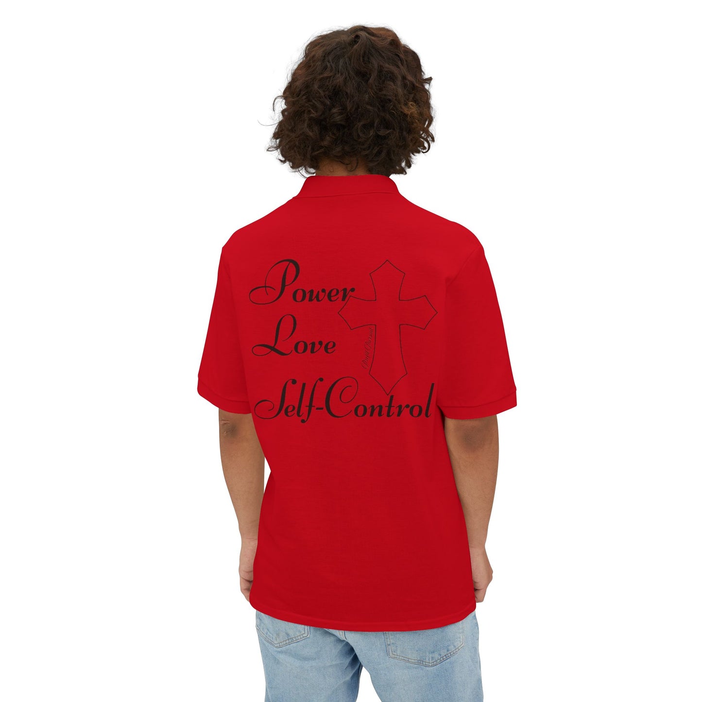 Men's profit Pursuit polo Power,Love,Self-control