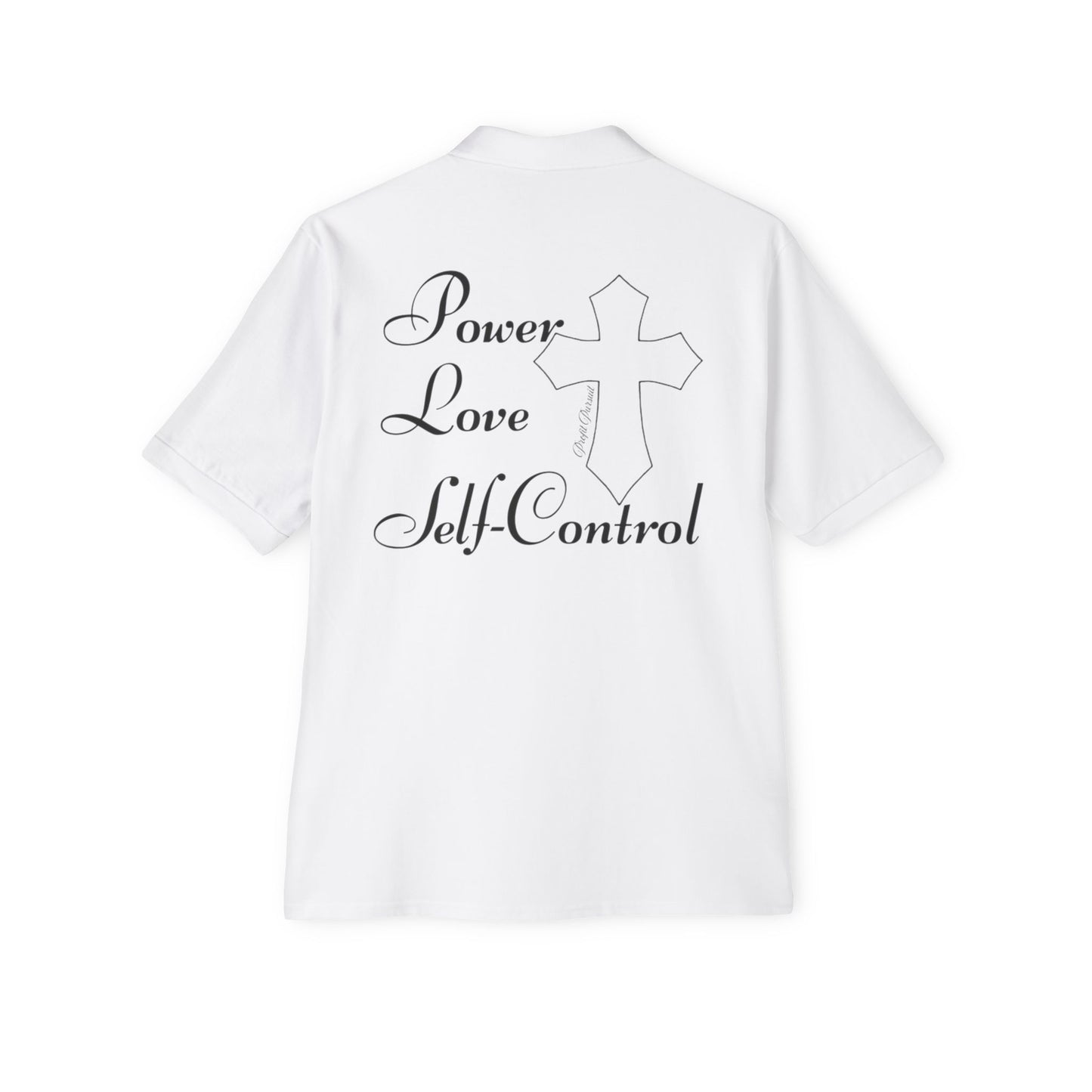 Men's profit Pursuit polo Power,Love,Self-control