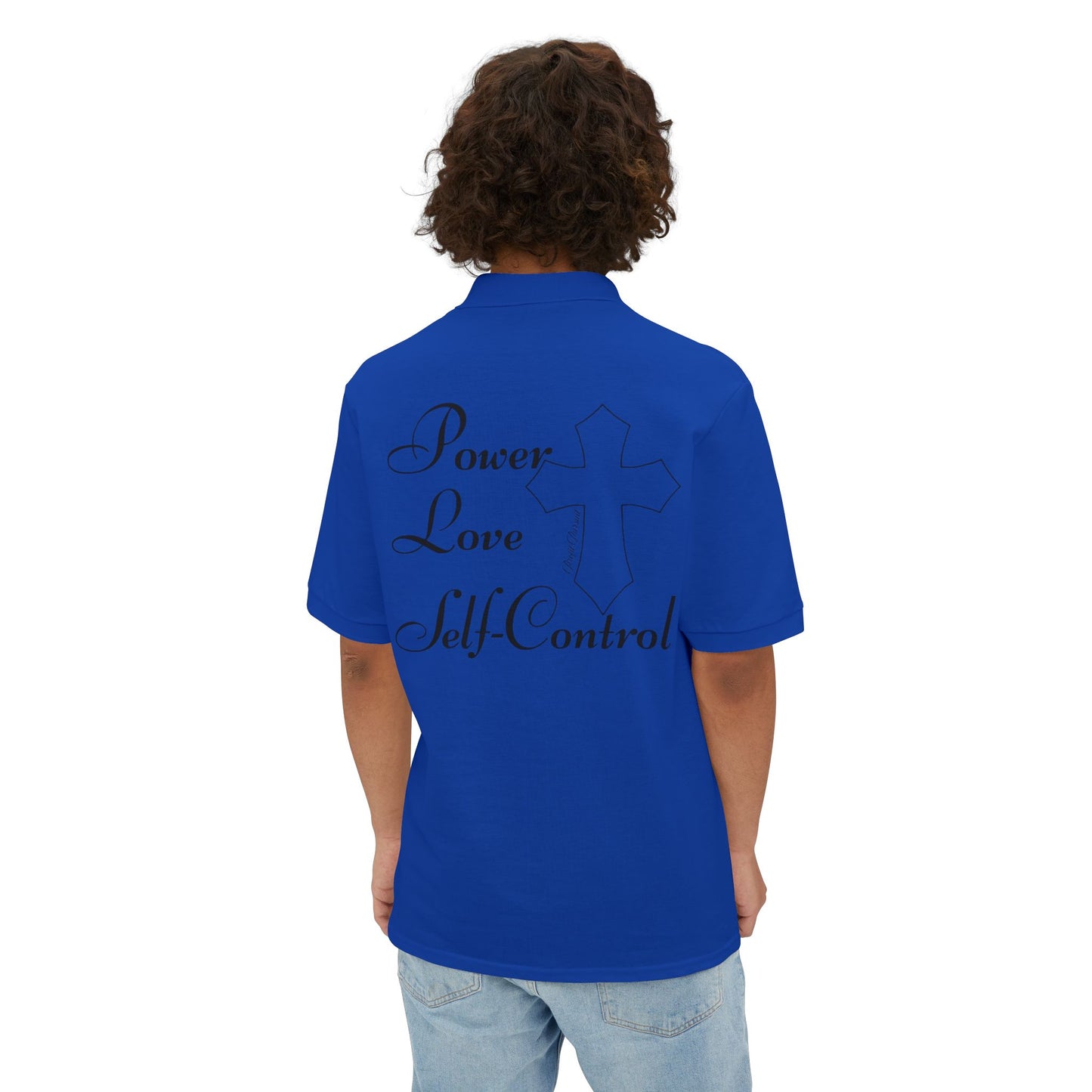 Men's profit Pursuit polo Power,Love,Self-control
